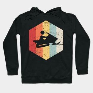 Retro Vintage Snowmobile Icon Hoodie